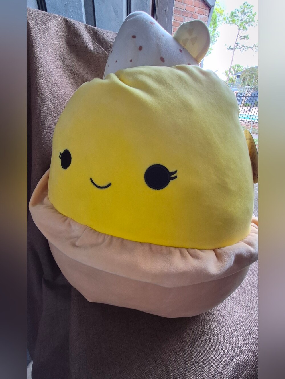 NWT Squishmallows 22” Edwin the Banana Cream / Lemon Meringue Pie Plush